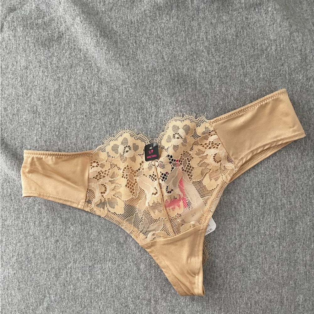 La senza beige lace thong